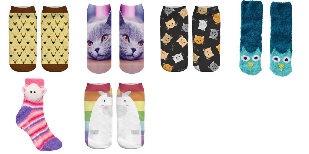 animal head socks